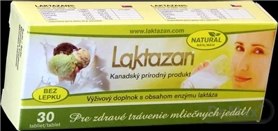 LAKTAZAN tablety 1×30 tbl, enzým laktáza s príchuťou mäty