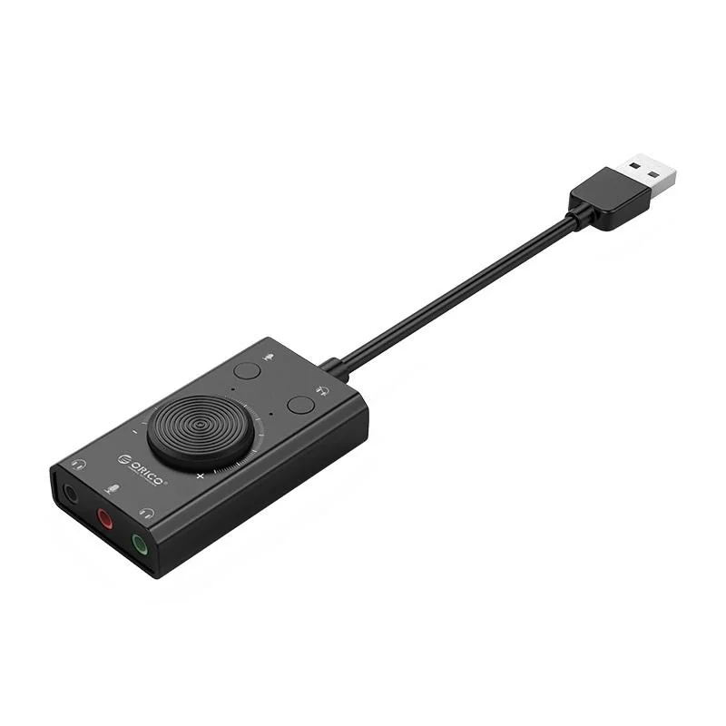 Orico SC2 externá zvuková karta USB, čierna