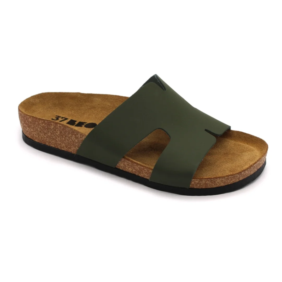 4054 Dámska zdravotná korková obuv s prackou 36 - 23,5cm, zelená, 2,0 cm