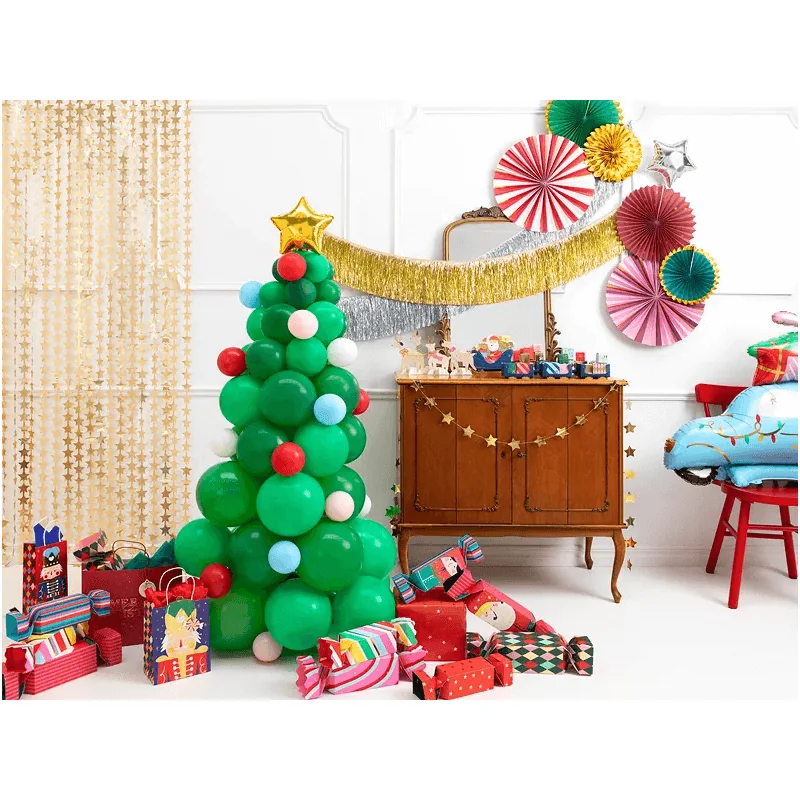 PartyDeco Balónová sada Vianočný stromček 161x65cm