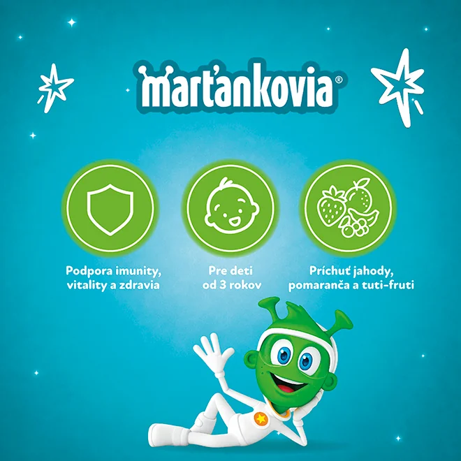 WALMARK Marťankovia s Imunactivom cmúľacie tablety, príchuť mix, 70+30 zdarma (100 ks)