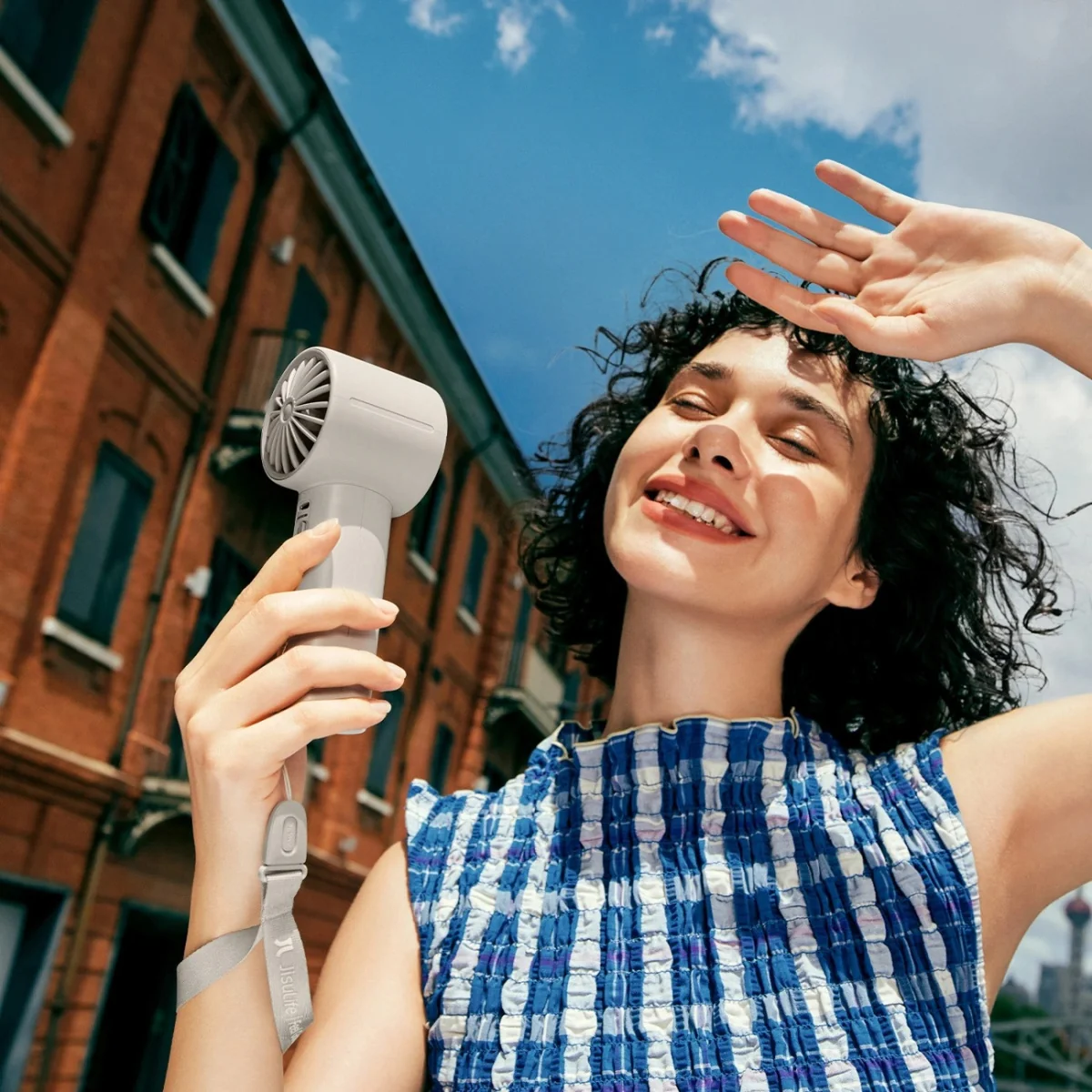 Jisulife Fan10 USB-C ručný ventilátor 4000mAh, sivý