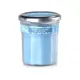 Emocio Sklo modré 69x85 mm s plechovým víčkem, Sea salt & Coconut vonná svíčka