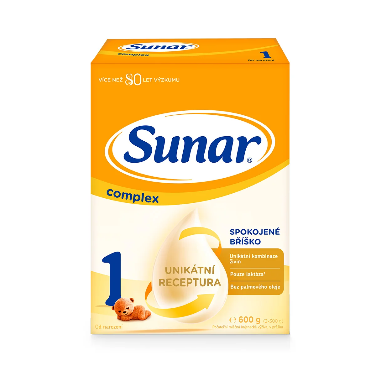 Sunar Complex 1 počiatočné dojčenské mlieko 600 g 1×600 g, mliečna výživa, od narodenia