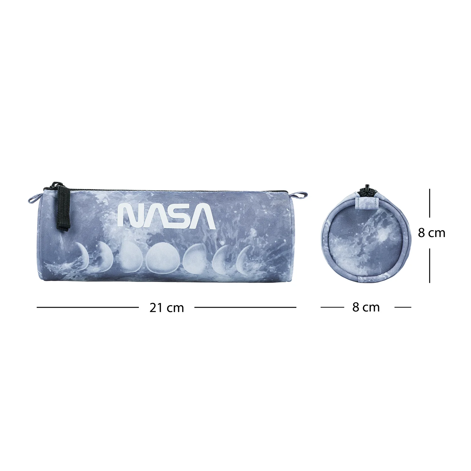 Študentský peračník Nasa Grey šedý, na zips