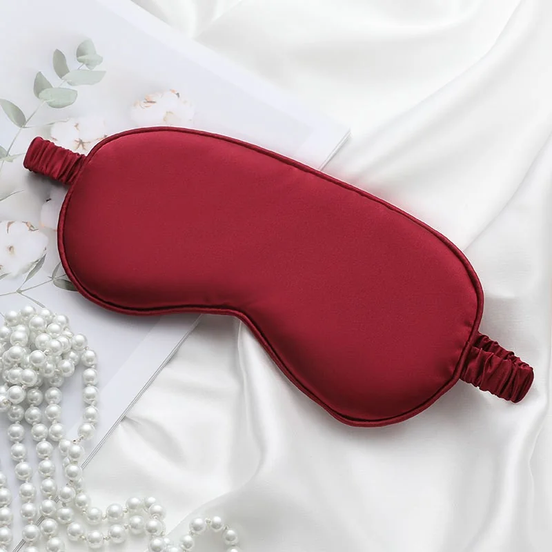 Livefy maska na spanie Silk, bordová