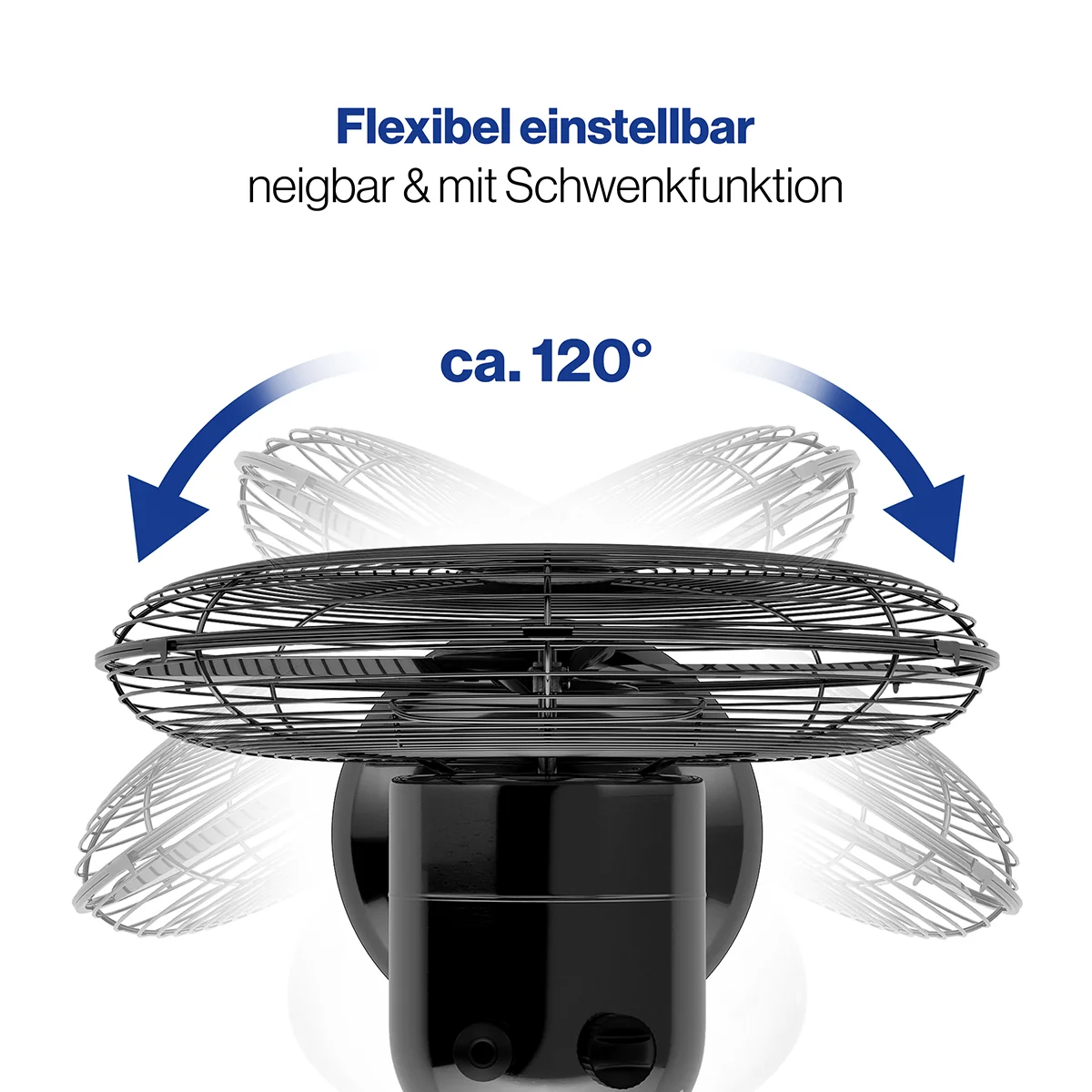 ProfiCare VL 3062 BK kovový stolový ventilátor 25 cm, čierny