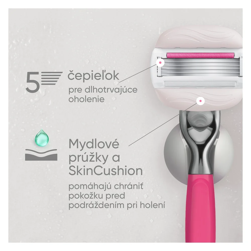 Gillette Venus Pro ComfortGlide Tropical: dámsky holiaci strojček, 1 náhradná hlavica, cestovné puzdro 1 set