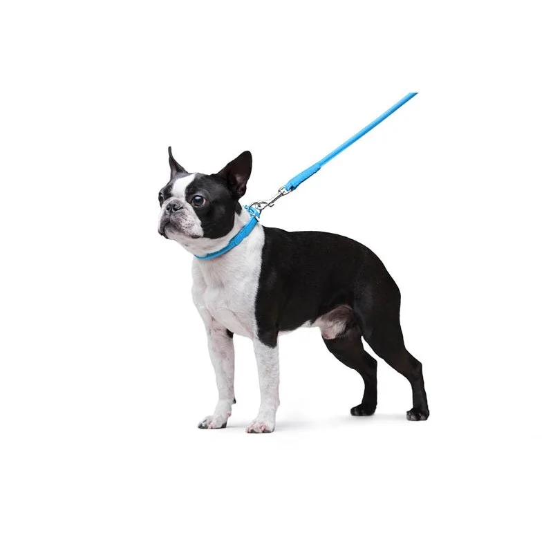 Okrúhle kožené vodítko modrej farby 122 cm, Šírka: 4 mm