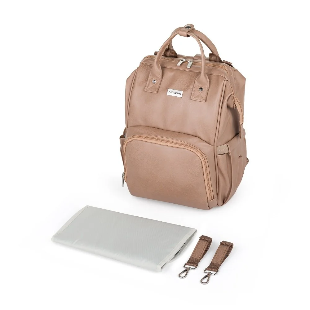Petite&Mars JASPER prebaľovací batoh na kočík Camel Beige