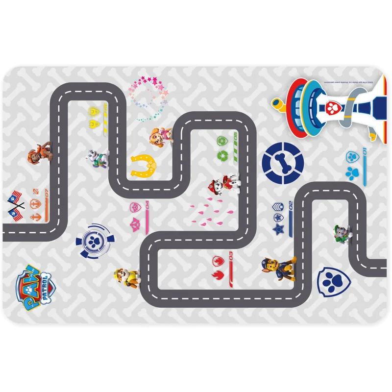 Nickelodeon latexová podložka Paw Patrol Sivá cesta 100x150 cm