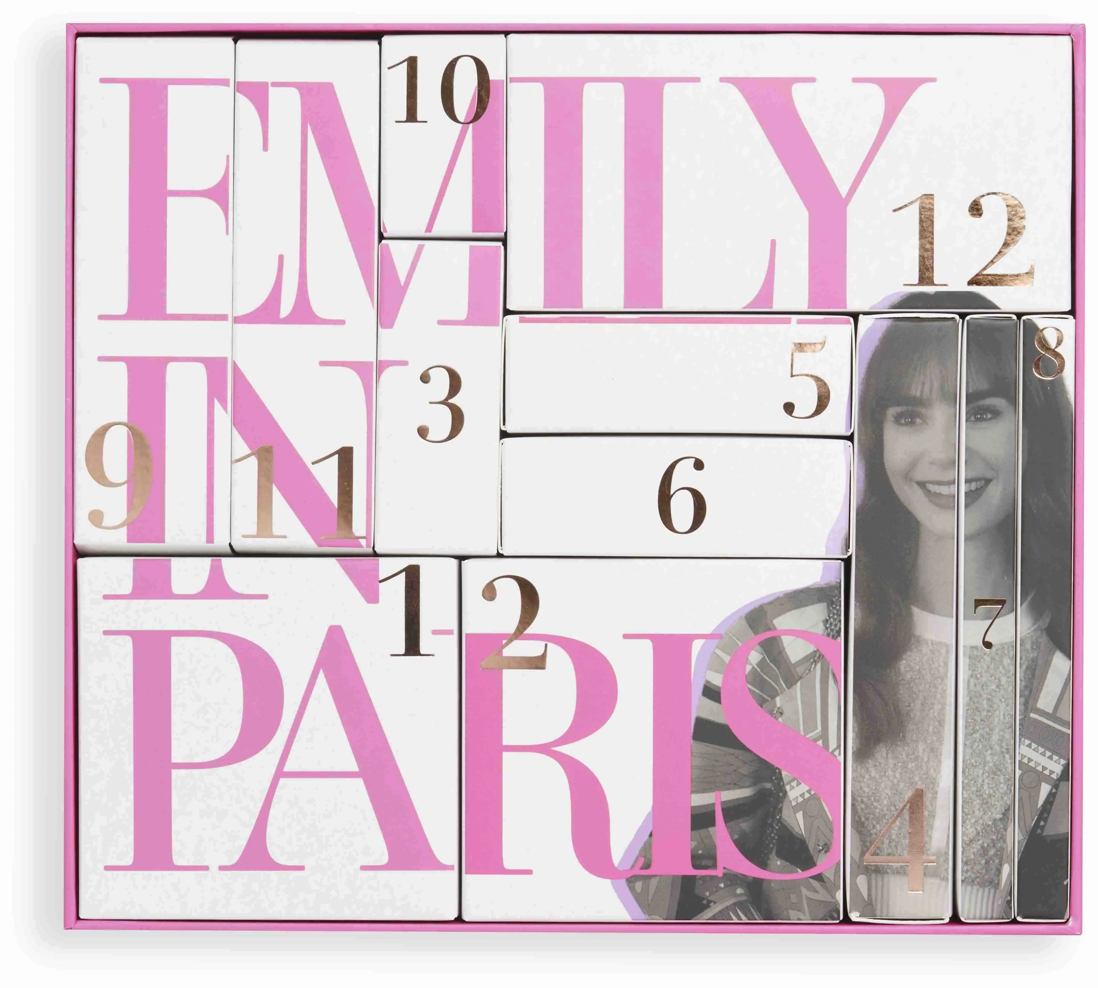 Revolution Emily in Paris 12 Days in Paris adventný kalendár 1×1 set, adventný kalendár