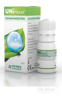 UNItears 1×10 ml, očná roztoková instilácia