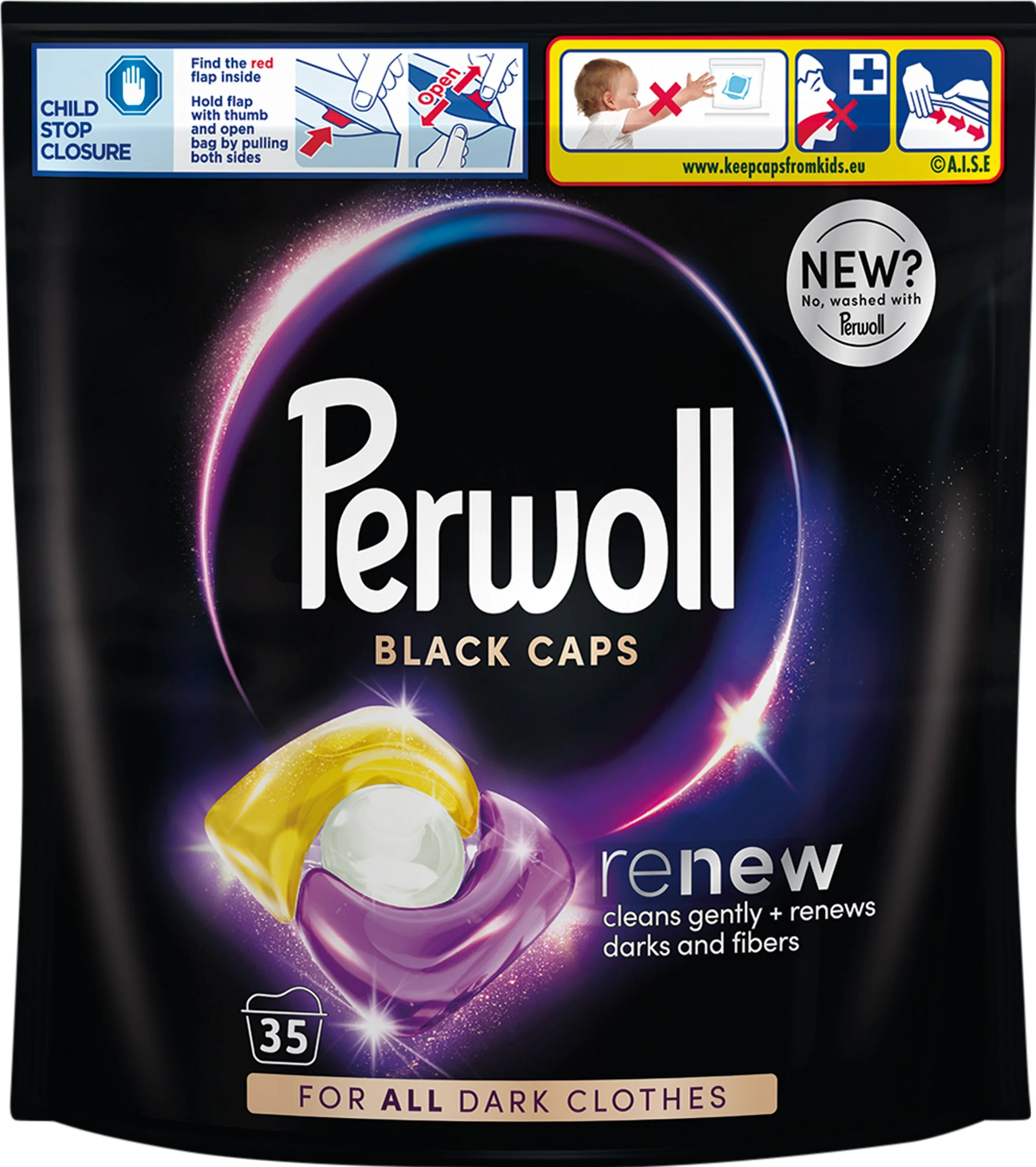 Perwoll pracie kapsuly Black 35 praní 1×35 ks, pracie kapsuly