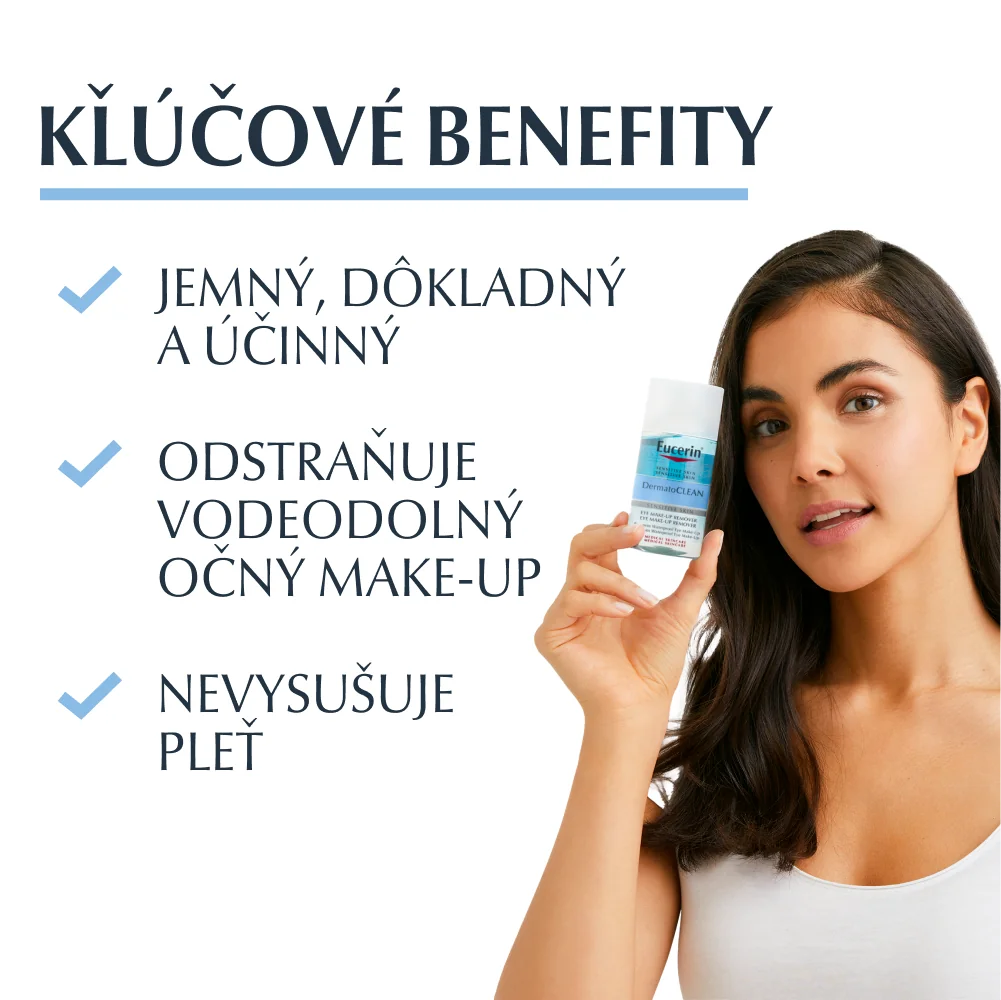 Eucerin DermatoCLEAN HYALURON Odličovač očí 1×125 ml, citlivá pleť