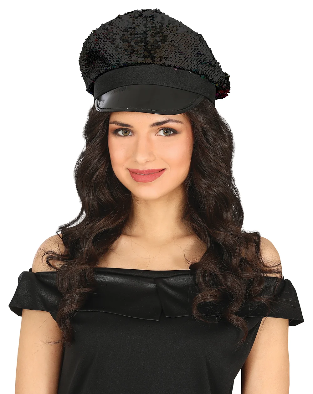 Party klobúk čierny trblietavý