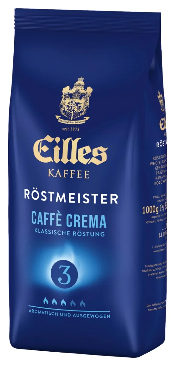 EILLES KAFFEE RÖSTMEISTER CAFÉ CREMA - ZRNO 1x1000 g, zrnková káva