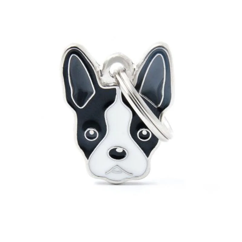 MF BOSTON TERRIER gravírovateľný prívesok 2,6x2,1cm