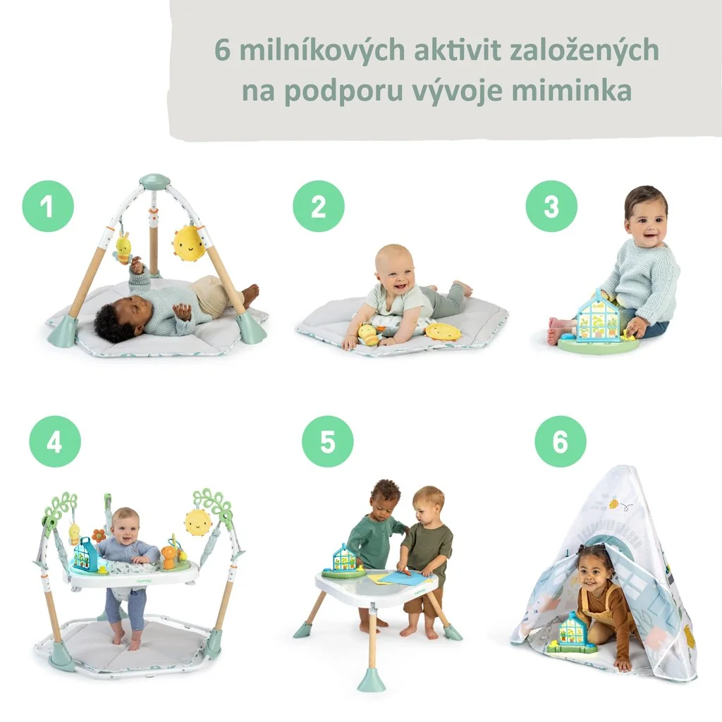 Aktívne centrum 6v1 Tummy to Toes™ Milestones 0m+