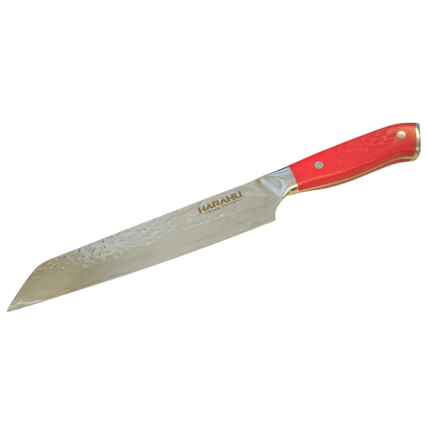 Damaškový kuchynský nôž - Červená 1ks Kiritsuke