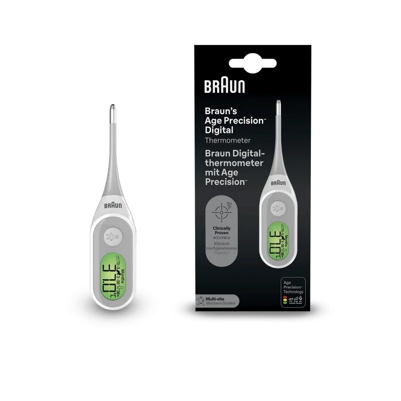 Braun PRT2000 digitálny teplomer Age Precision s ohybnou špičkou