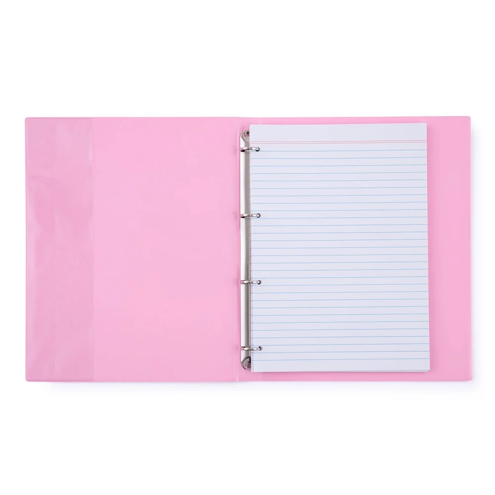 PASTELINi - krúžkový karis blok A4, PVC, 100 listov 4-krúžkový, ružový