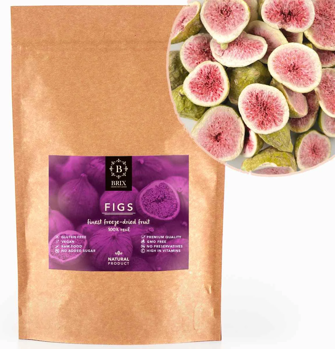 Brix Mrazom sušená figa 95g 1×95 g, mrazom sušené ovocie