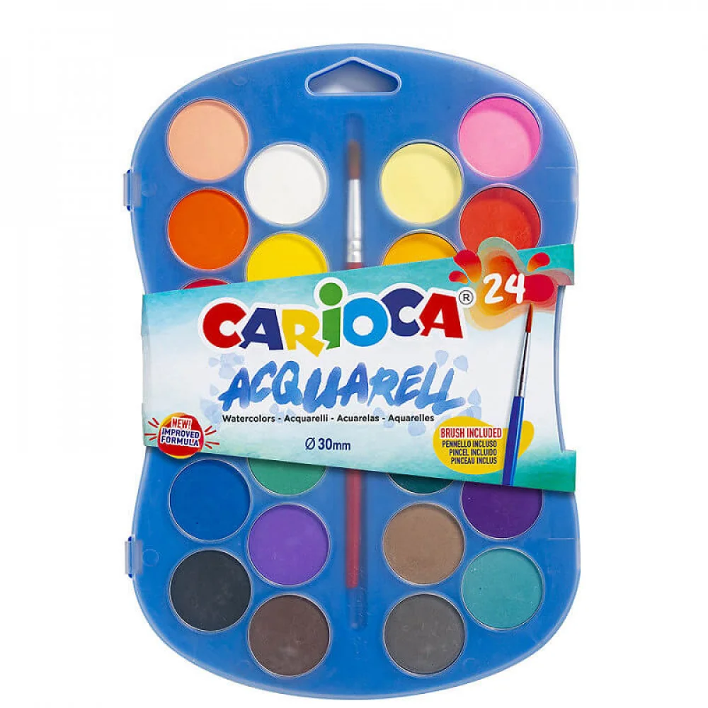 Temperové farby Carioca 10 ml 7 ks + paleta + štetec zdarma-CARIOCA + Vyškrabávacie samolepky L.O.L.-MOVEO