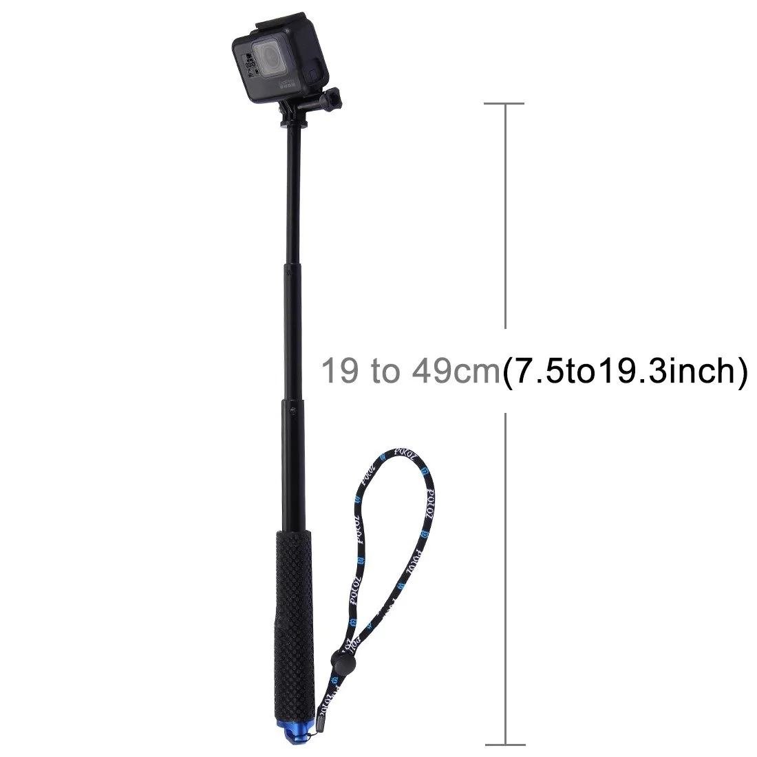 PULUZ PU150 selfie tyč pre športové kamery, čierna