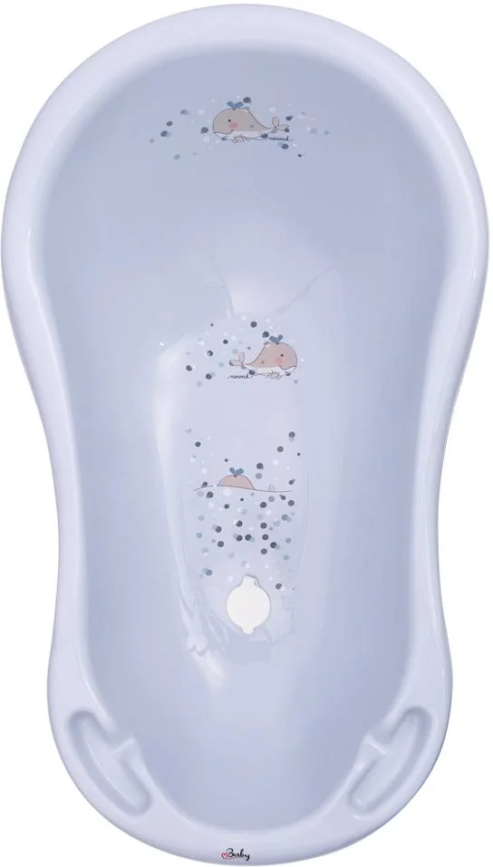 MALTEX Vanička so zátkou Veľrybka Minimal 84 cm - satin blue 1×1 ks, vanička