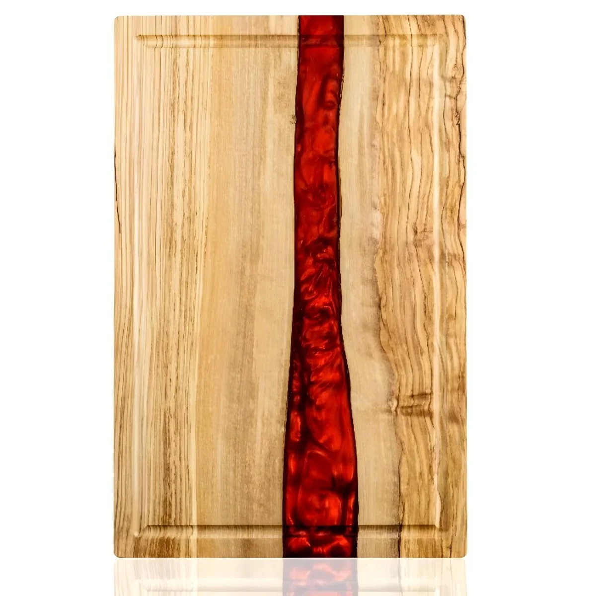 Drevená doska na krájanie Exclusive 42cm x 27cm, olive wood, živica
