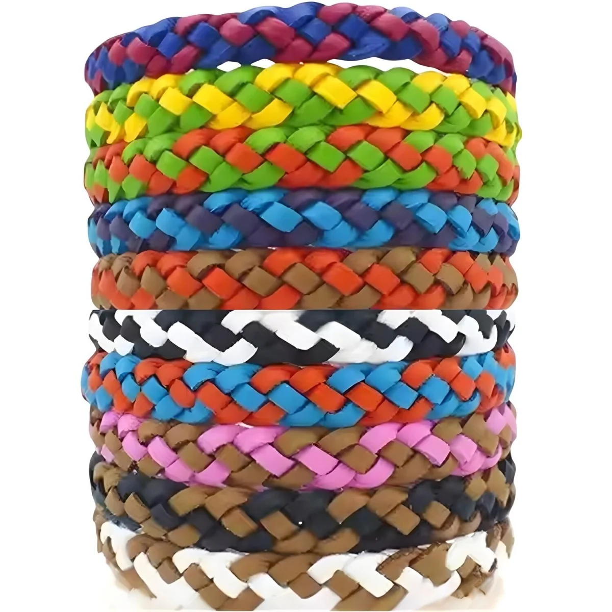 Farebné náramky proti komárom 10 náramkov, netoxické