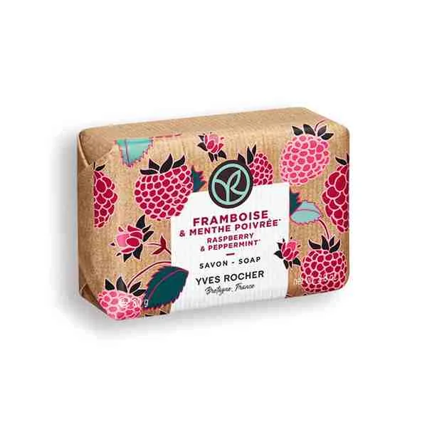 Yves Rocher Mydlo Malina & mäta 1×80 g, tuhé mydlo