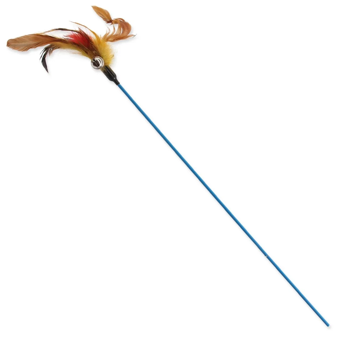 Hračka Magic Cat palička s pierkami a roľničkou 17cm+49cm 24ks
