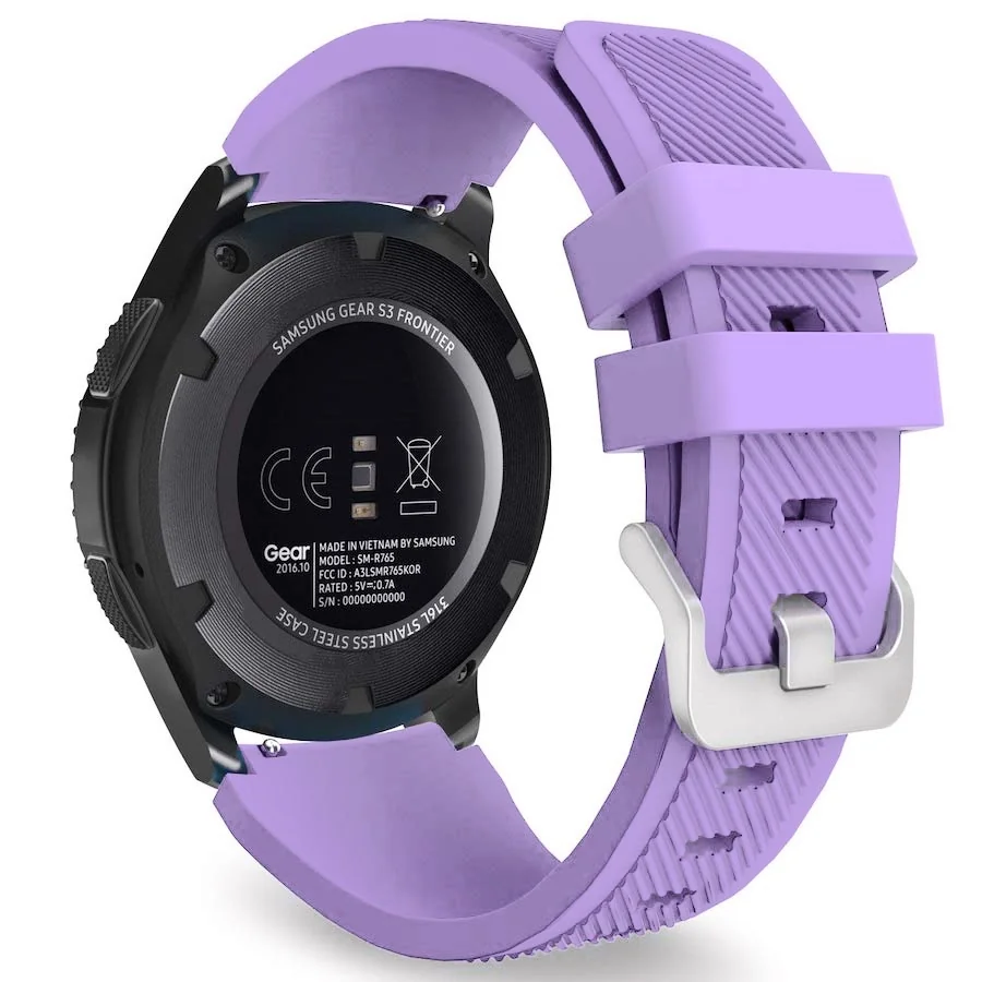 BStrap Silicone Sport remienok na Samsung Gear S3, light purple