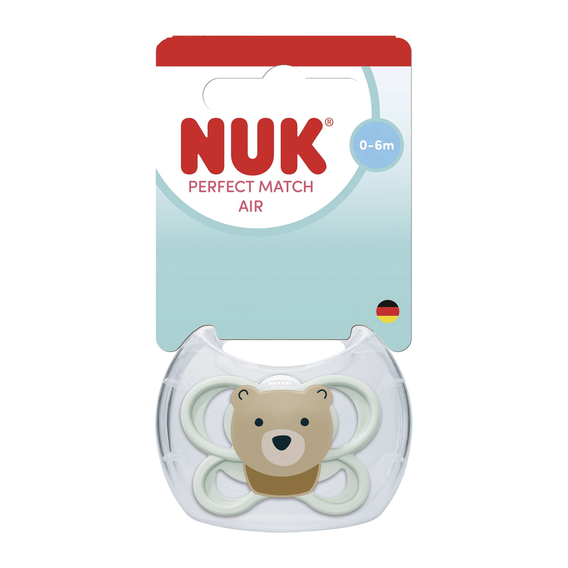 NUK cumlík Perfect Match AIR BEAR 0-6m 1 ks