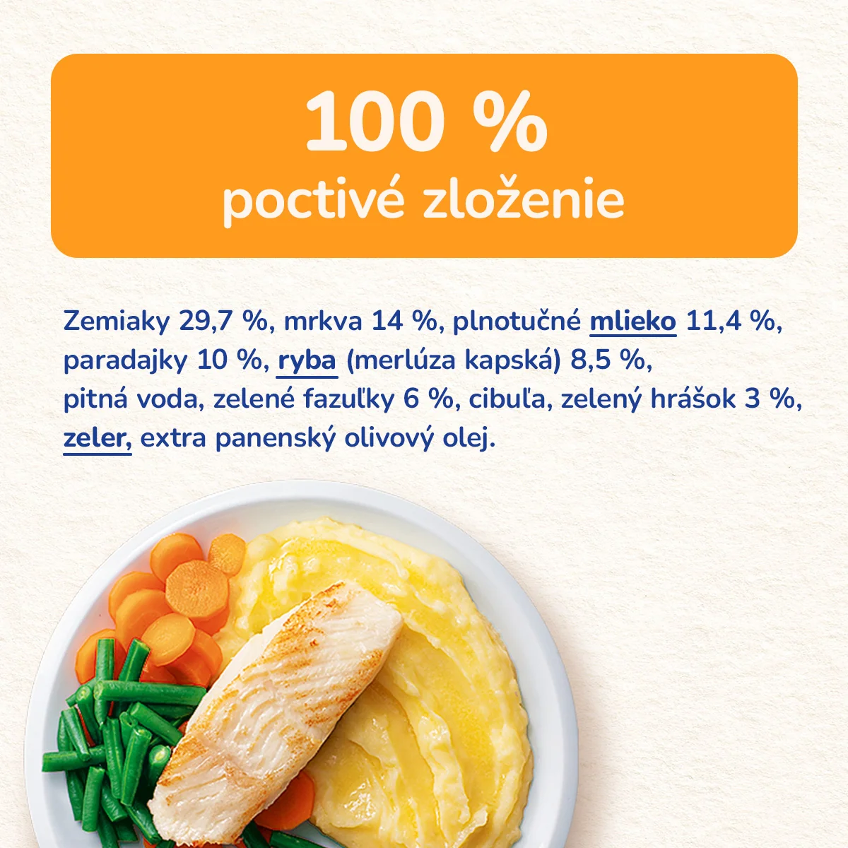 Sunar príkrm zemiaková kaša s rybou, 6m+ 190 g