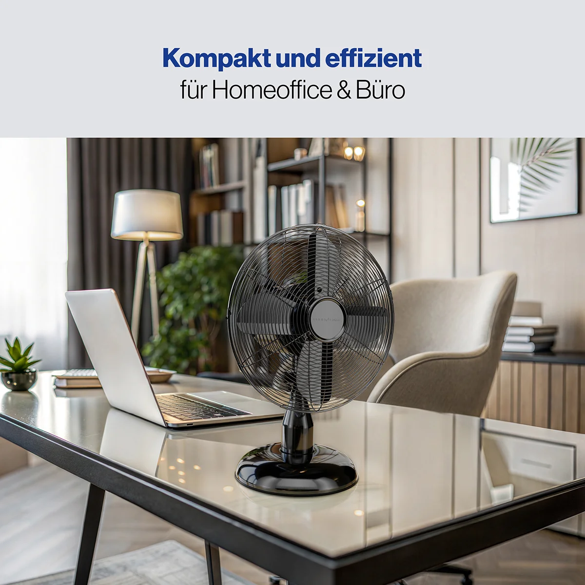 ProfiCare VL 3062 BK kovový stolový ventilátor 25 cm, čierny