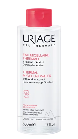 URIAGE Thermal Micellar Water - sensitive skin, 500ml 1×500 ml, micelárna voda pre citlivú pleť