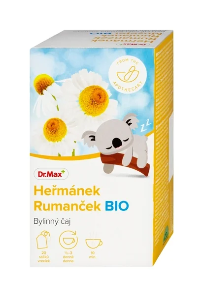 Dr. Max BIO čaj Rumanček 20×1g, bylinný čaj v záparových vreckách