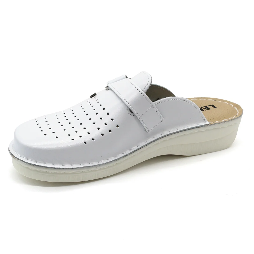 Leon V230 Pánska celokožená zdravotná obuv 46 - 29,5cm, biela, 3,5 cm