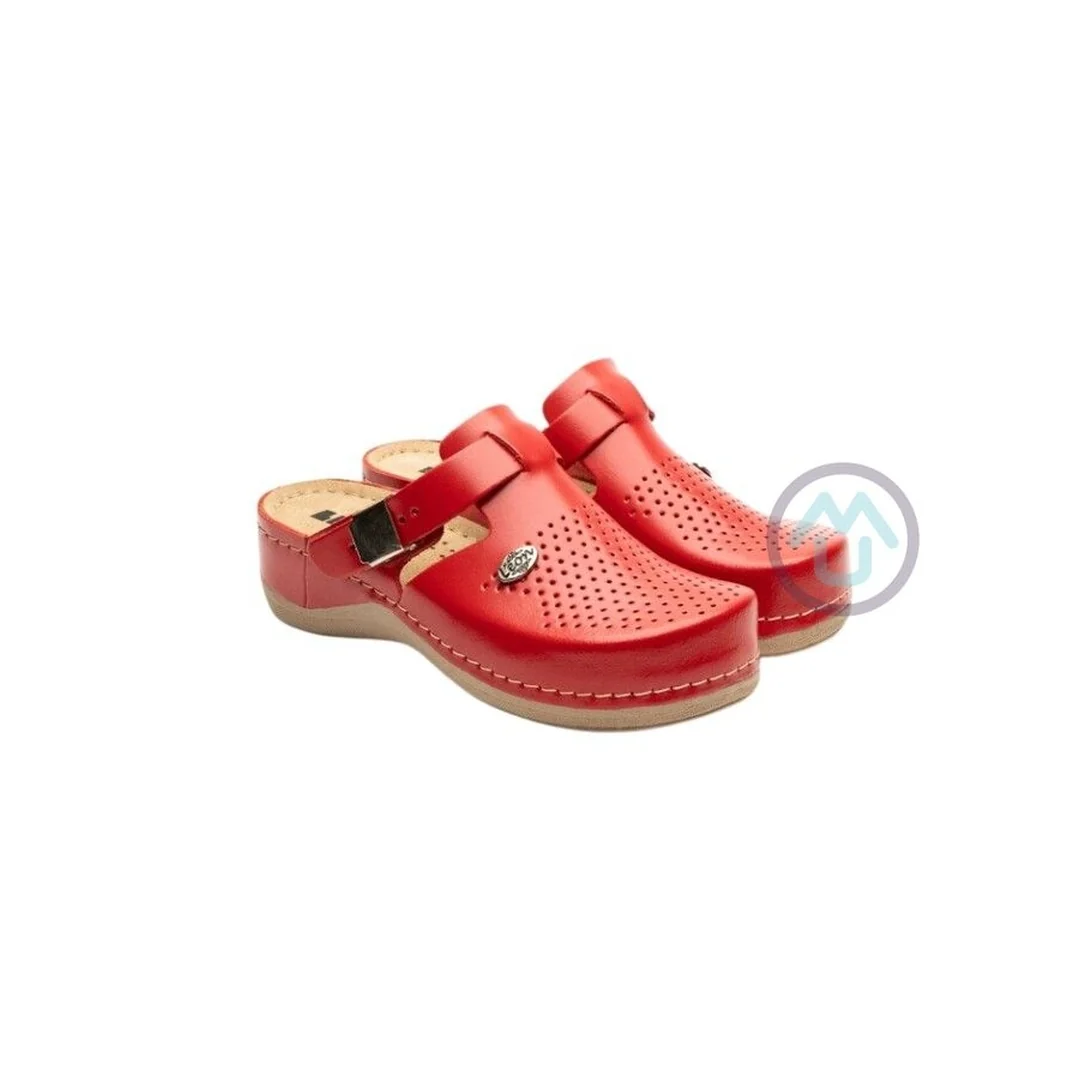 Dámska pracovná obuv LEON - červená 40 40 - 25,5cm, červená, 4,5 cm