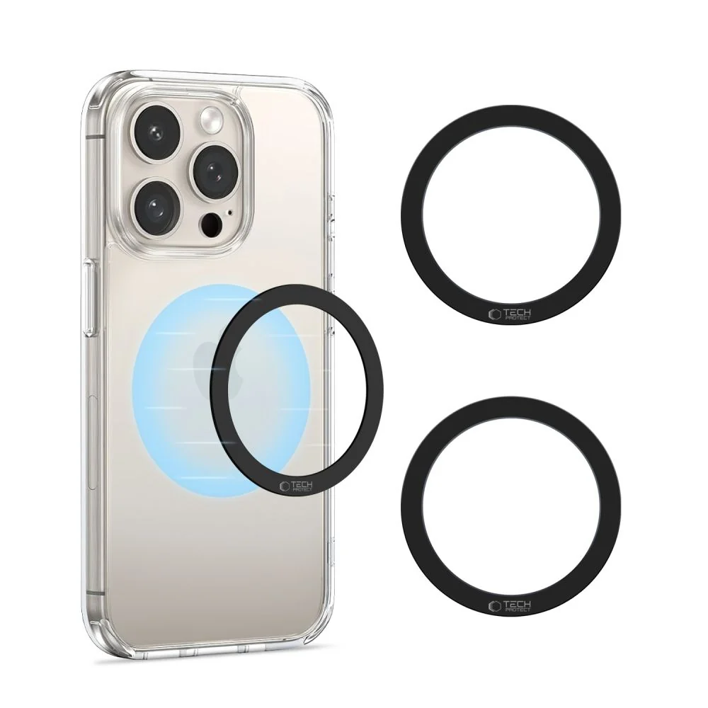 Tech-Protect Magmat Ring magnetický krúžok pre MagSafe 2ks, čierny