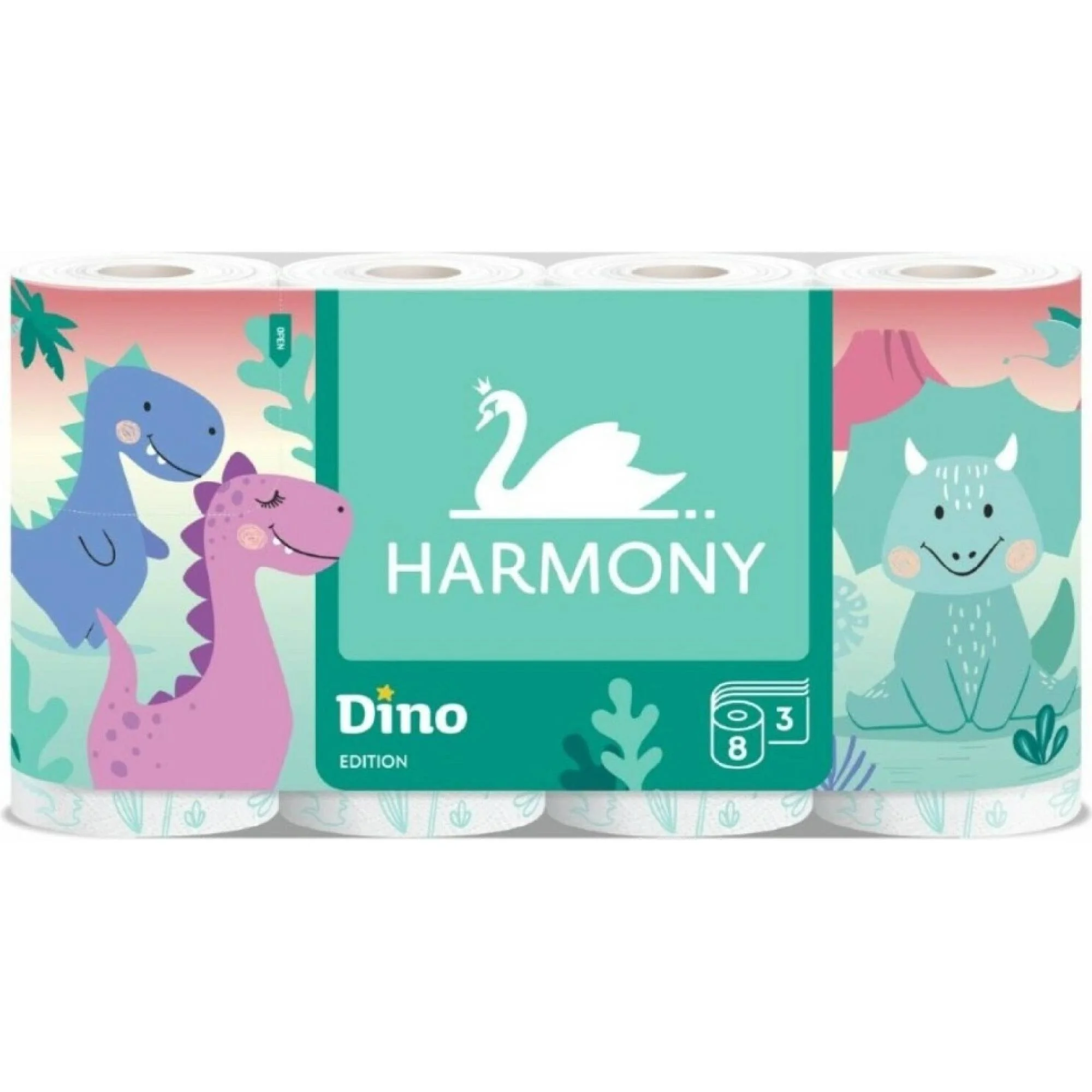 Toaletný papier 3-vrstvový Harmony Dino Edition 1×8 ks