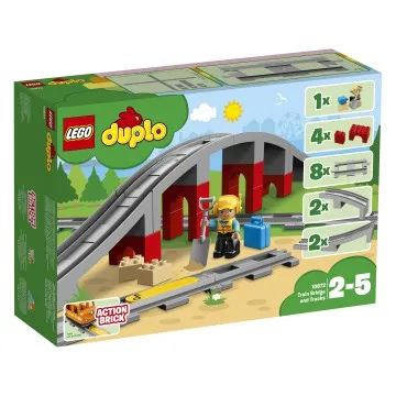 LEGO® DUPLO 10872 Doplnky k vláčiku – most a kolaje 1×1 ks, lego stavebnica