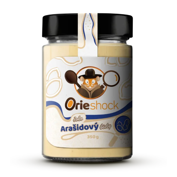 Orieshock čoko arašidový biely 350g 1×350 g, 100% orieškový krém