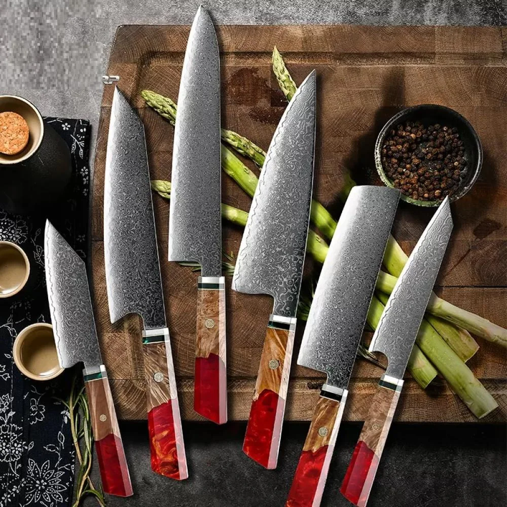 Damaškový kuchynský nôž Kurume 36cm, Chef