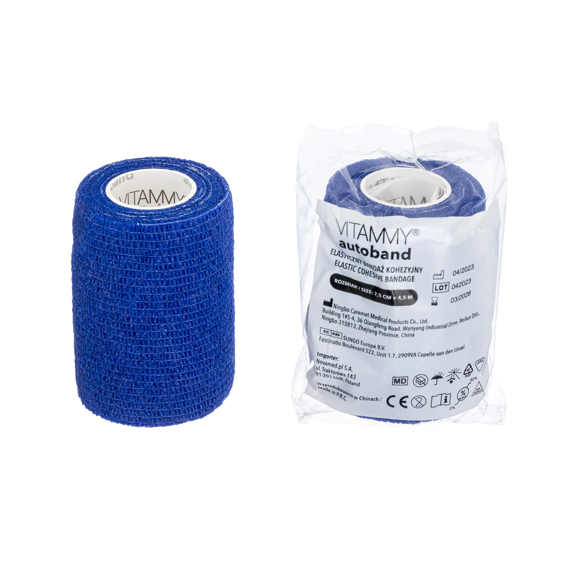 VITAMMY Autoband samolepiaca elastická bandáž modrá 7,5 cm x 4,5 m