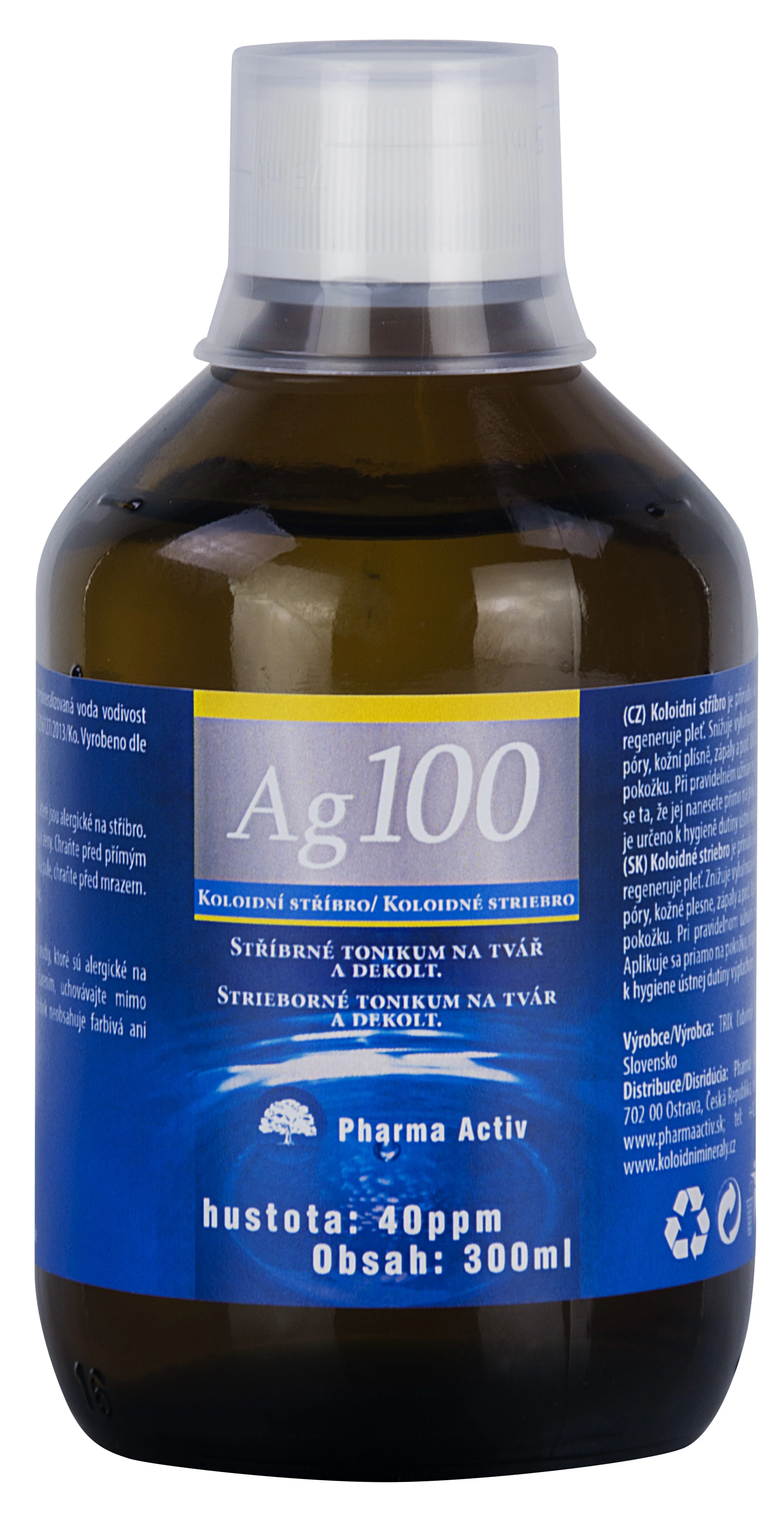 Koloidné striebro Ag100 40ppm 300 ml