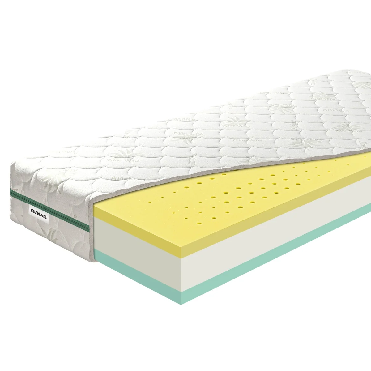 Matrac Benab Zero Bio&Natural 21 H3 / H4 80 x 200 cm Penový matrac 21 cm sendvičový zónová  ortopedické